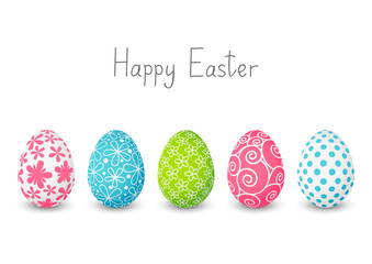 Easter eggs with color patterns