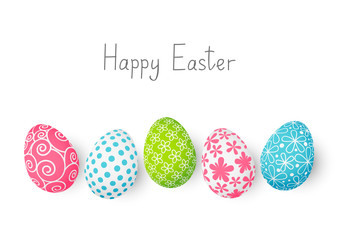 Easter eggs with color patterns