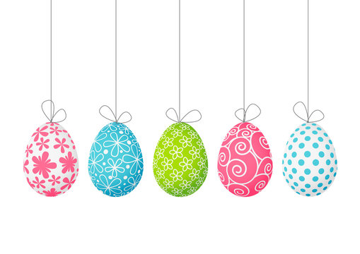Easter eggs with color patterns