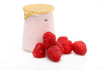 Yaourt fruits framboises