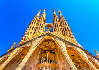 The Sagrada Familia famous church in Barcelona, Spain
