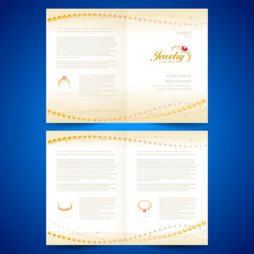 booklet catalog brochure folder jewelry bijouterie rings gold