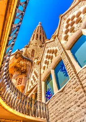 Foto op Aluminium Barcelona De Sagrada Familia kerk in Barcelona, Spanje
