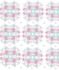 ornament of roses and birds