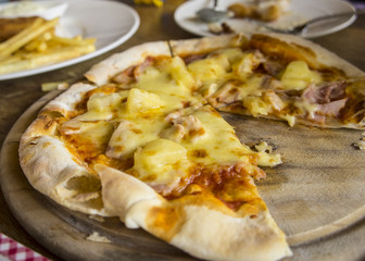 food pizza spaghetti carbonara lunch hungry dinner taste