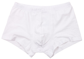 Male underwear isolated on white background.