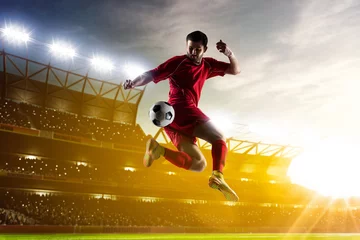 Zelfklevend Fotobehang Soccer player in action © 103tnn