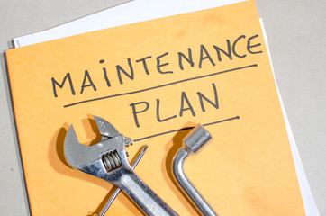 Tools on a folder of maintenance plan