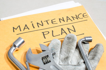 Tools on a folder of maintenance plan
