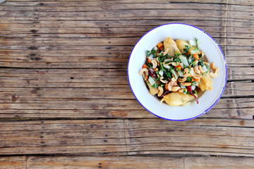 Sweet and Sour Fishon dry bamboo table