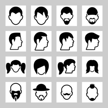 Avatar vector icon set