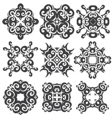 Calligraphic decorative elements