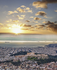 Acropolis with Parthenon temple in Athens, Greece