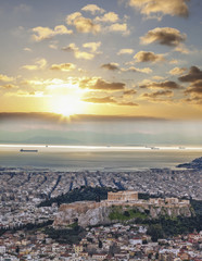 Acropolis with Parthenon temple in Athens, Greece