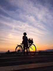 自転車silhouette