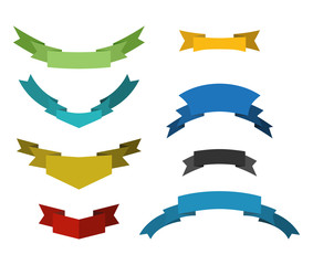 ribbon set . Vector illustration