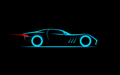 stylized car coupe