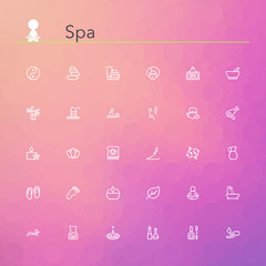 Spa Line Icons