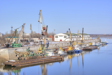 Fototapeta na wymiar Nizhniy Novgorod. River port