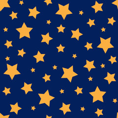 vector seamless pattern with yellow stars