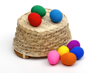 eggs on the white background