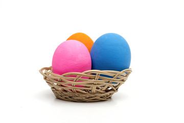 eggs on the white background