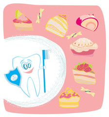 Stop sweets, Idea concept
