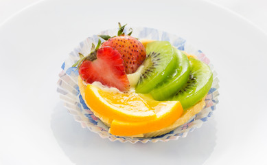 Fruit Tart On Cup Paper