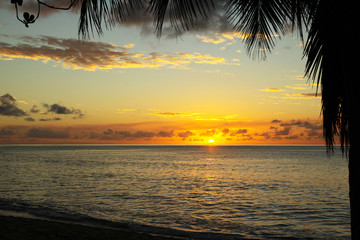 sunset in Antigua