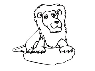 lion cartoon silhouette