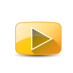 Orange Play button . vector illustration