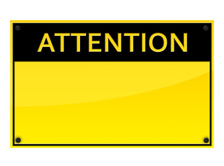 Naklejka premium attention label blank