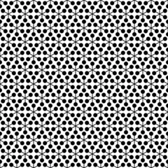 Retro Seamless Pattern Snowflakes/Flowers Black © Jan Engel