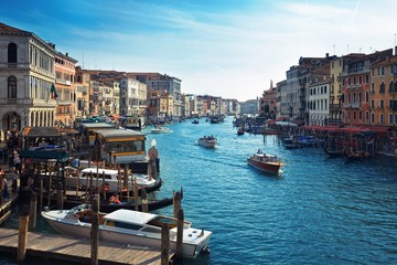 Obraz premium Typical view of the Canal Grande Canale in Venice, Italy