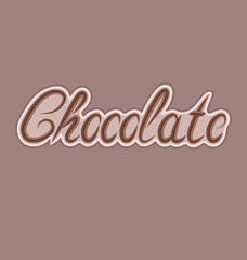Delicious chocolate letters, can be used for your label