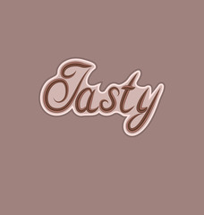 Calligraphic title made of chocolate, design element