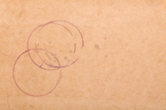 Fototapeta Wine stains on brown paper