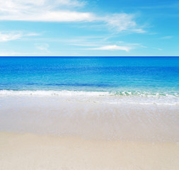 Fototapeta na wymiar Fiume Santo beach on a sunny day