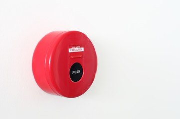 Fire alarm red circle box warning machine