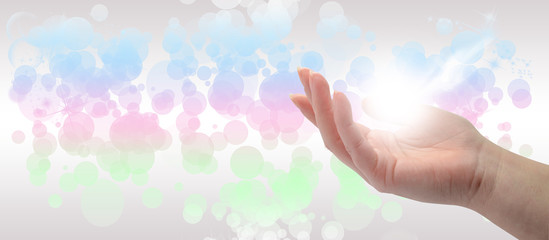 Healing hands website header