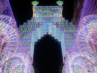 Calles iluminadas en Valencia, fallas 2015