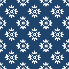 Blue and white delft pattern