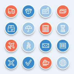 Delivery web icons set