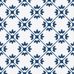 Blue and white delft pattern