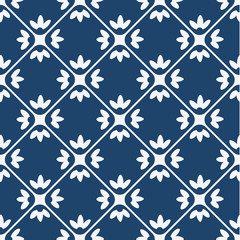 Obraz premium Blue and white delft pattern