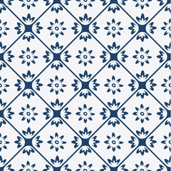 Blue and white delft pattern