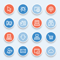 Internet web icons set