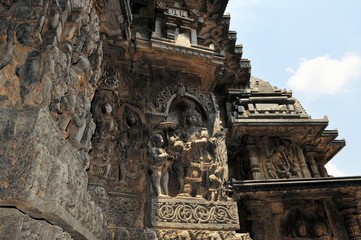 Fototapeta na wymiar Hoysaleshwara Hindu temple, Halebid, India