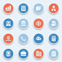 Business web icons set