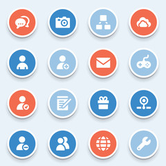 Social media web icons set